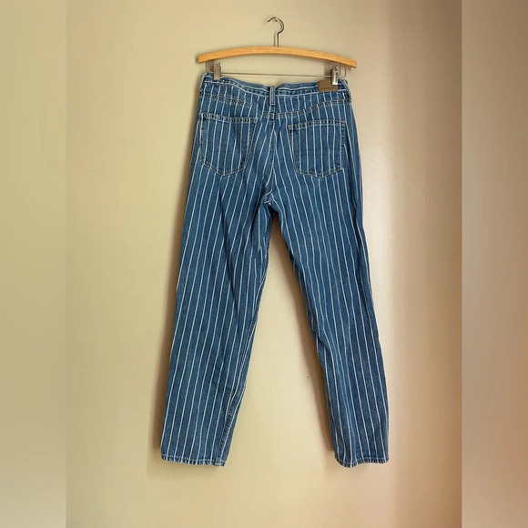 American Eagle Pinstripes Medium Wash Mom Jeans - Picture 3 of 3